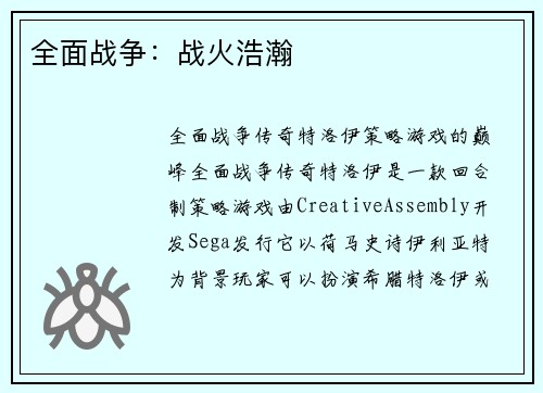 全面战争：战火浩瀚